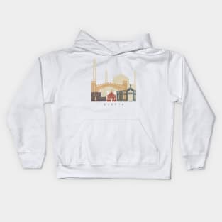 Quetta skyline poster Kids Hoodie